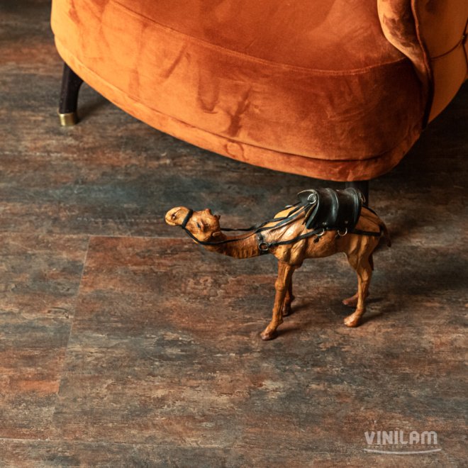 Кварц виниловый ламинат Vinilam Ceramo Stone Glue 71617 Керамическая Сталь клеевой - фото 2