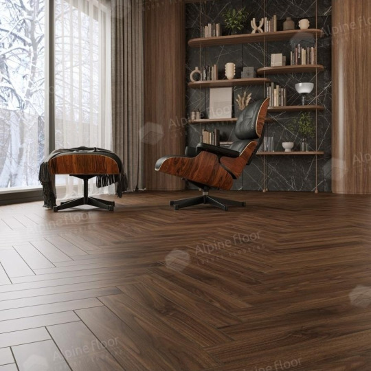 Ламинат Alpine Floor Herringbone 12 Herringbone 12 Орех Трентино LF105-12 - фото 4
