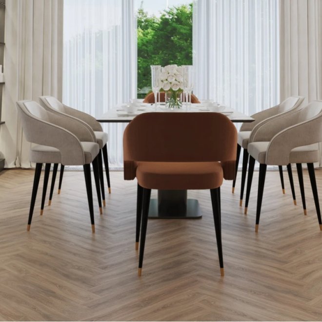 Кварц виниловый ламинат Vinilam Parquet Herringbone Glue GD11355 Паркет Монпелье клеевой - фото 3
