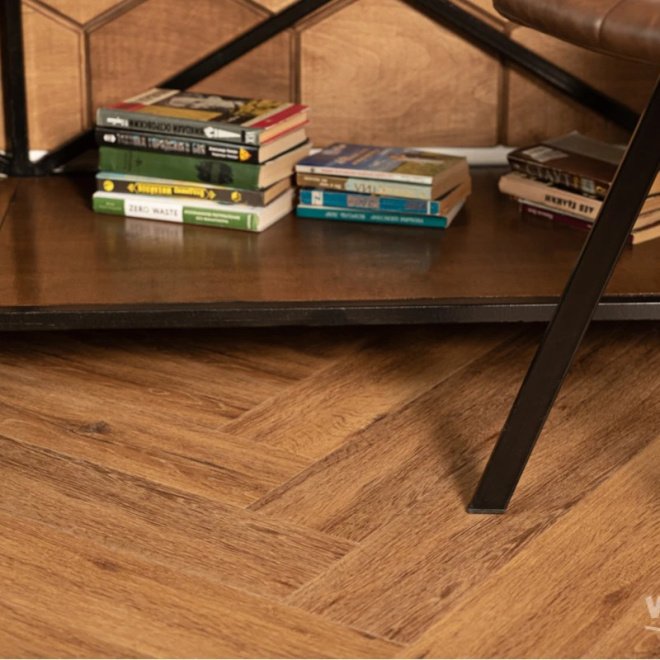 Кварц виниловый ламинат Vinilam Parquet Herringbone IS11210 Паркет Де Вилль - фото 3
