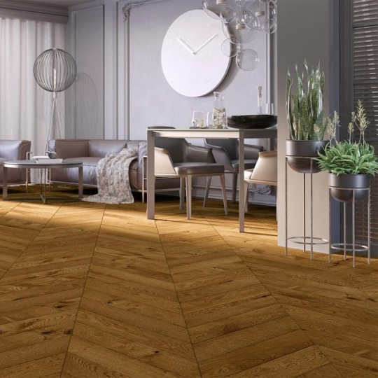 Паркет ёлка Barlinek Шеврон Дуб Honey - фото 4