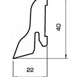 Плинтус Pedross 40х22 шпонированный - Дуб - 1
