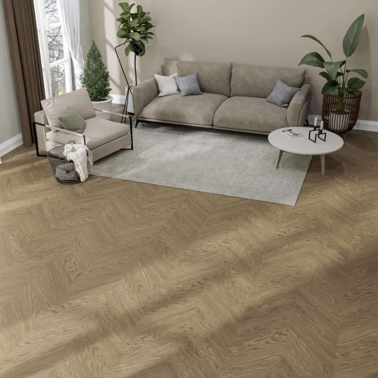 Паркет ёлка Esta Parket Chevron Nova 15507 Oak CH Nova Elite Havana - фото 3