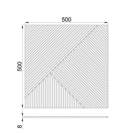 Стеновые панели Ликорн Пирамида Темно-синяя - фото 3