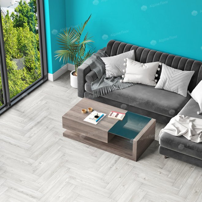 Кварц виниловый ламинат Alpine Floor Parquet Light ECO 13-11 Снежный

4 мм - фото 4