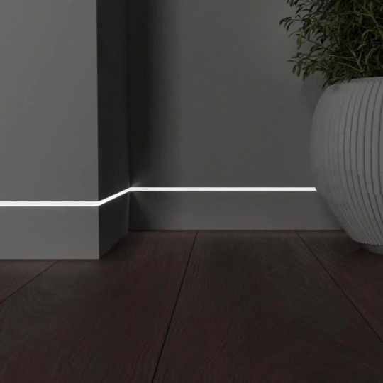 Плинтус Luxury Wood Decor Invisible™ Скрытый под подсветку без покрытия - фото 7