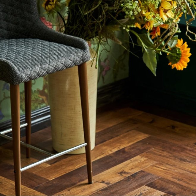 Кварц виниловый ламинат Vinilam Parquet Herringbone IS11155 Паркет Парижский - фото 6