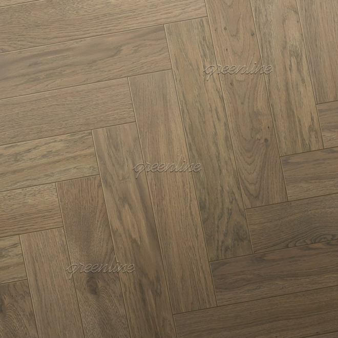 Паркет ёлка Greenline  823 Дуб Ксенон английская 823 Дуб Ксенон английская 15х130х600 - фото 1