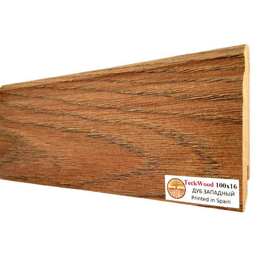 Плинтус TeckWood Цветной 100х16 Дуб Западный (Oak West) - фото 2