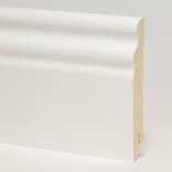 Плинтус Pedross 95x15 шпонированный - Белый гладкий SEG 100 - 