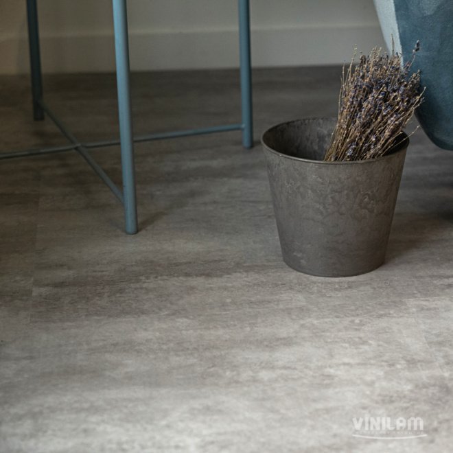 Кварц виниловый ламинат Vinilam Ceramo Stone 71614 Цемент Светлый - фото 5