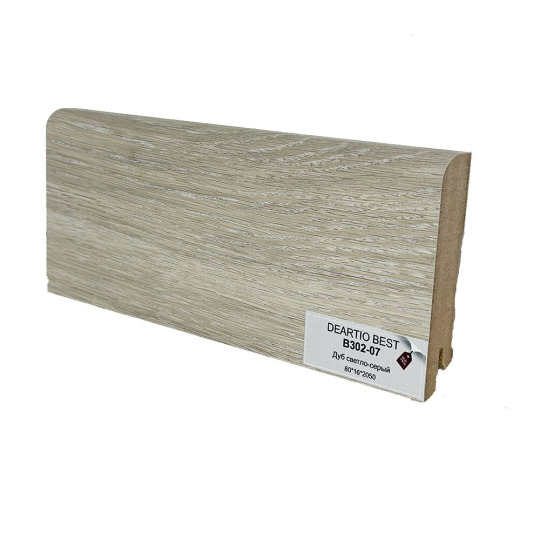 Плинтус DeArtio В302-07 Дуб светло-серый от 16 мм  - фото 1