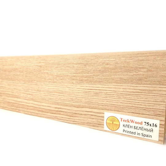 Плинтус TeckWood Цветной 100х16 Клен беленый (White Maple) - фото 1