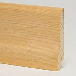 Плинтус Pedross 80x20 шпонированный - Дуб без покрытия (под тонировку) - 