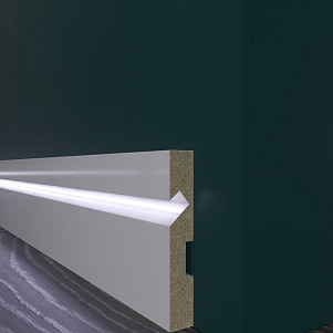 Плинтус Evrowood Evrowood  PN 103 led Окрашенный по RAL