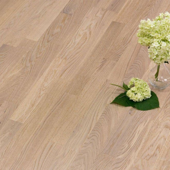 Паркетная доска Polarwood 3-полосная PW Oak Living White Matt 3S - фото 2