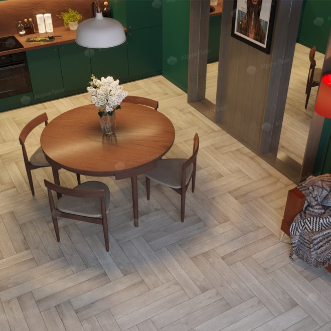 Кварц виниловый ламинат Alpine Floor Expressive Parquet ECO 10-1 Сумерки - фото 3