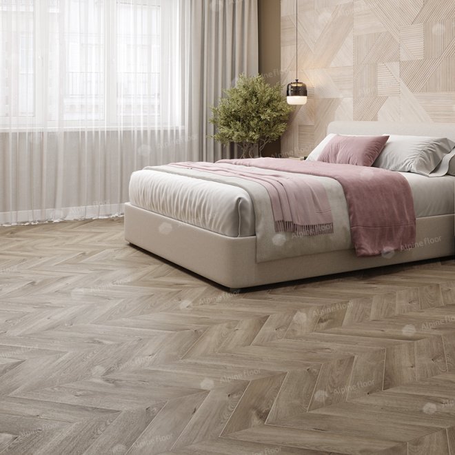 Кварц виниловый ламинат Alpine Floor Chevron Alpine ECO 18-3 Дуб Натуральный Отбеленный - фото 2