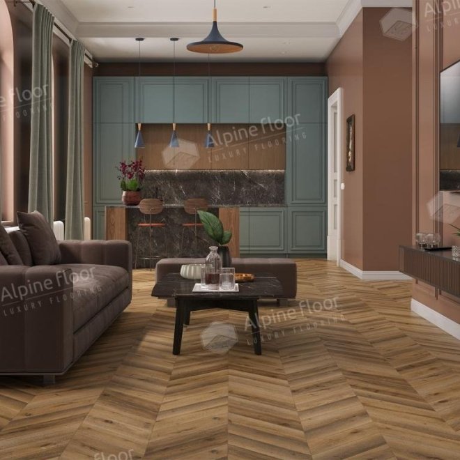 Ламинат Alpine Floor Chevron Art Chevron Art Alpine Floor Chevron Art Chevron Art LF109-04 Дуб Килиманджаро - фото 4