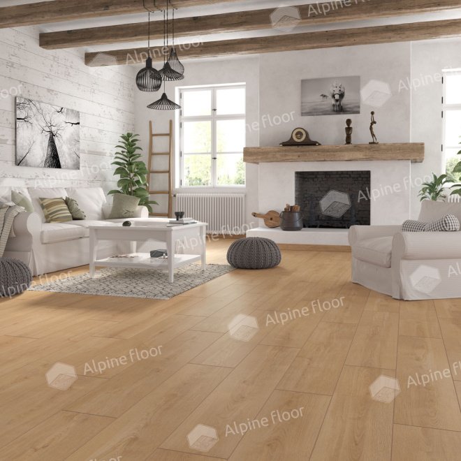 Кварц виниловый ламинат Alpine Floor ProNature 64634 Oak Poprad

4 мм - фото 2