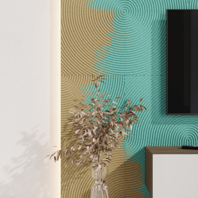 Стеновые панели Ликорн Круги Под покраску бежевый - фото 2