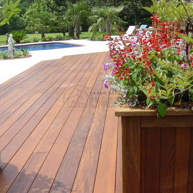 Террасная доска  Ипе гладкий/рифленый 20х140 - фото 2