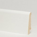Плинтус Pedross 58х20 шпонированный - Белый гладкий - 