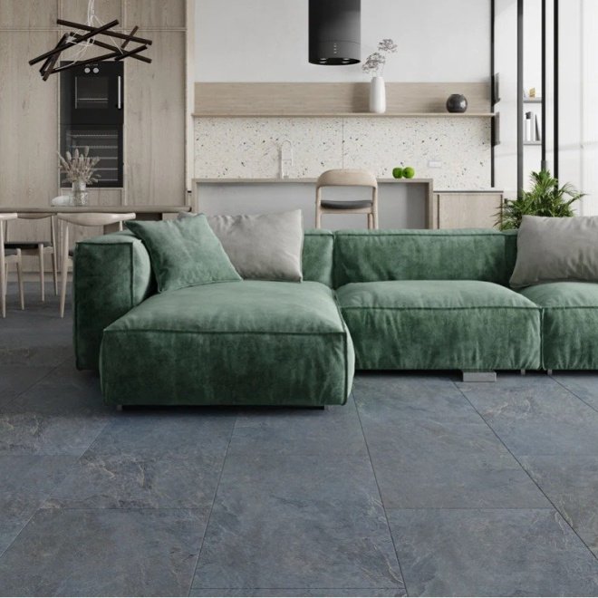 Кварц виниловый ламинат Vinilam Ceramo Stone 91907 Мальтийский Базальт
 - фото 4