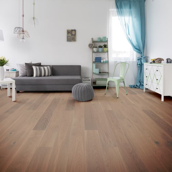 Паркетная доска Tarkett Step Дуб Роял Серый браш/Oak Royal Grey BR Дуб Роял Серый браш/Oak Royal Grey BR 14х164х1200 - фото 2