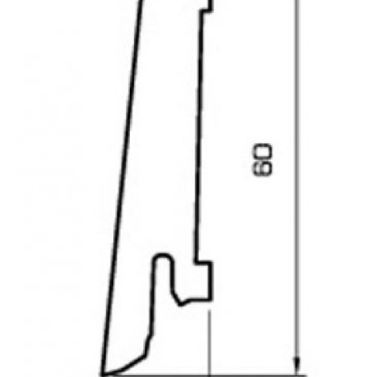 Плинтус Pedross 60х15 Алюминий светлый (фольгированный) - фото 2