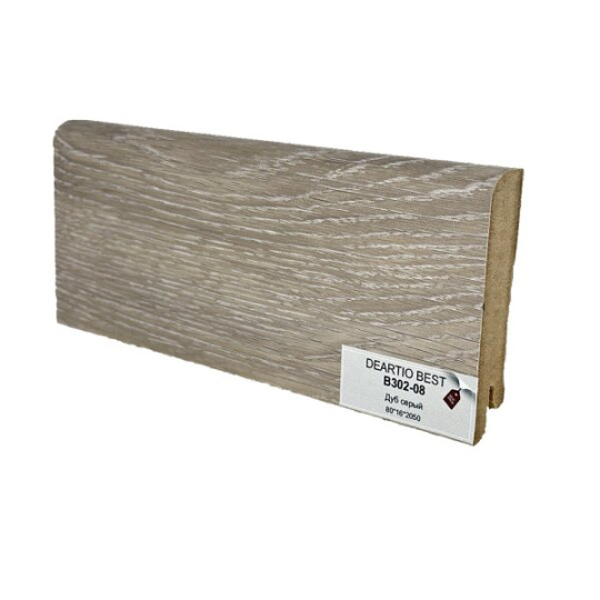 Плинтус DeArtio B302-08 Дуб серый от 16 мм  - фото 1