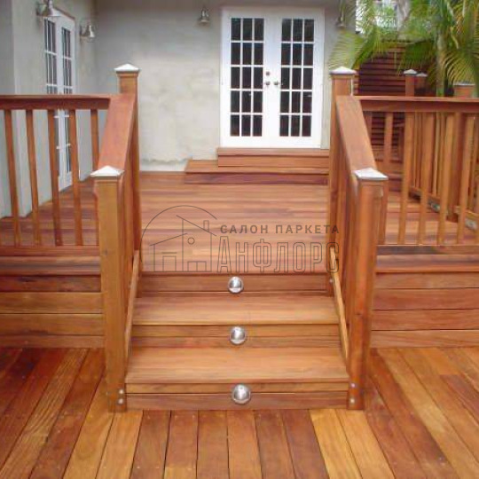 Террасная доска  Тик гладкая 140 см - фото 1