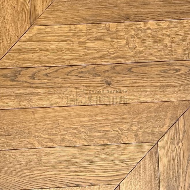 Паркет ёлка Brinel Французская ёлка Дуб Tempo Дуб Tempo 15х100х600 Рустик - фото 1