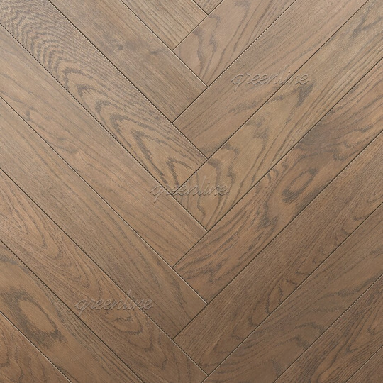 Паркет ёлка Greenline  3106 Дуб Fumo английская 3106 Дуб Fumo 15х95х520 - фото 1