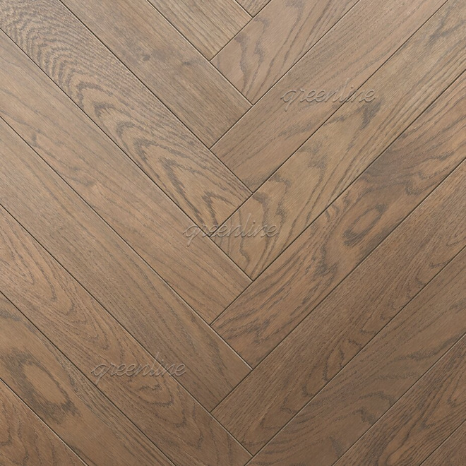 Паркет ёлка Greenline 3106 Дуб Fumo английская 3106 Дуб Fumo 15х110х600 - фото 2