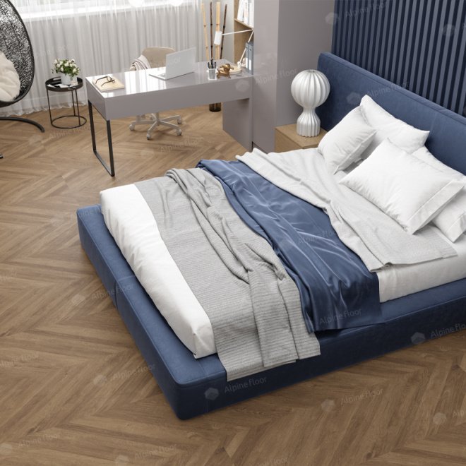 Кварц виниловый ламинат Alpine Floor Ultra LVT ECO 5-25 Французская Ёлочка - фото 3