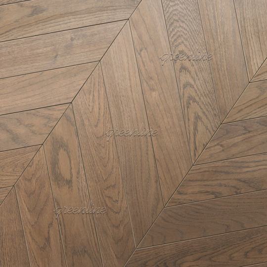 Паркет ёлка Greenline  3106 Дуб Fumo французская 3106 Дуб Fumo 15х110х590 - фото 1