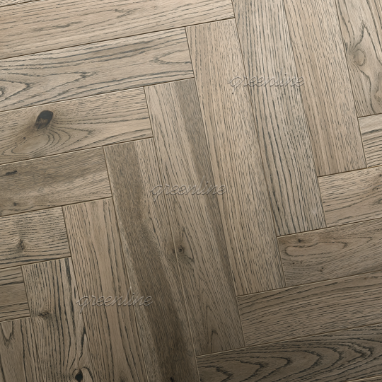 Паркет ёлка Greenline  153 Арагон английская 153 Арагон английская 15х110х600 - фото 1