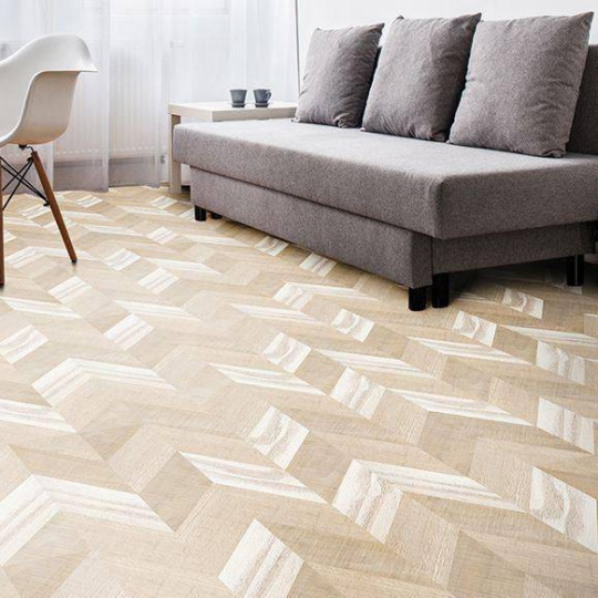 Пробковый пол Corkstyle Chevron Chevron Crème Chevron Crème 6x305x1230 Клеевое - фото 1