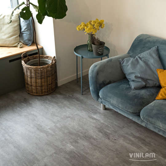 Кварц виниловый ламинат Vinilam КЕРАМО Stone Glue 71614 Цемент Светлый клеевой
- фото 2