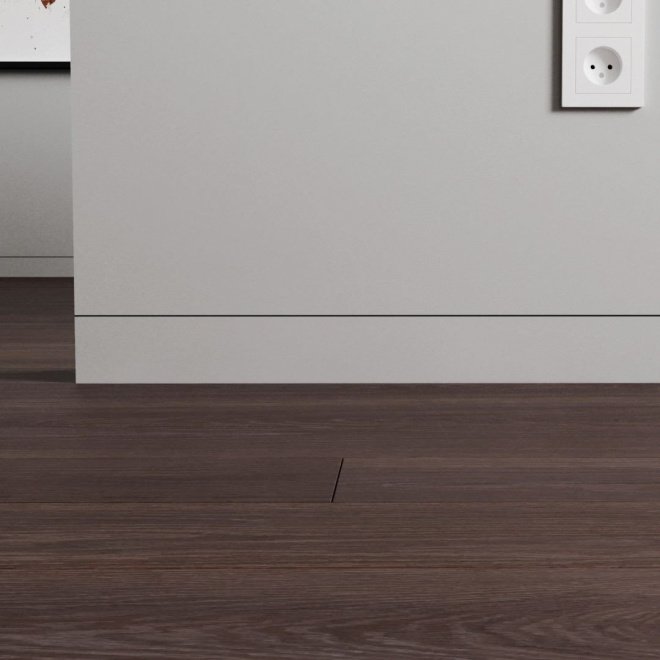 Плинтус Luxury Wood Decor Invisible™ Скрытый чёрный муар / RAL 9005 - фото 5