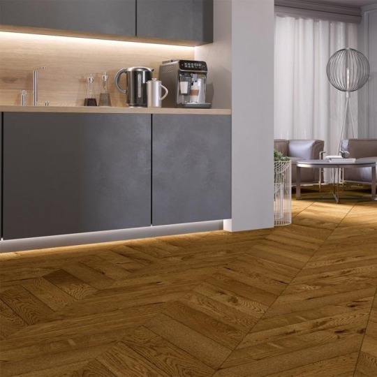 Паркет ёлка Barlinek Шеврон Дуб Honey - фото 3