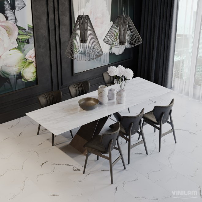 Кварц виниловый ламинат Vinilam Ceramo Stone 83444 Итальянский Мрамор - фото 5