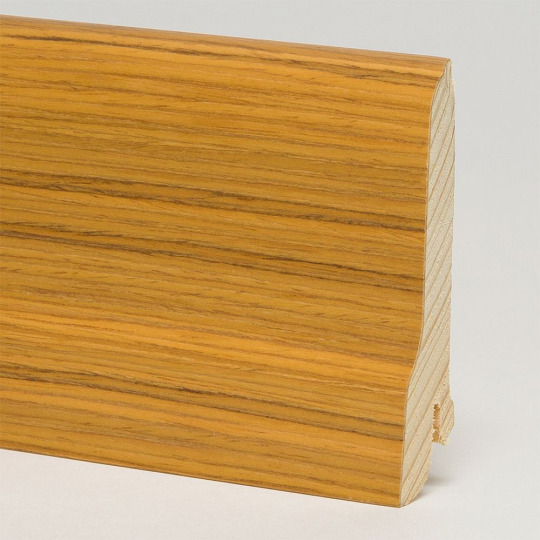 Плинтус Pedross 80x20 шпонированный - Тик - фото 1