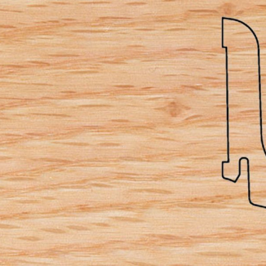 Плинтус Pedross 60х22 шпонированный - Дуб красный - фото 1