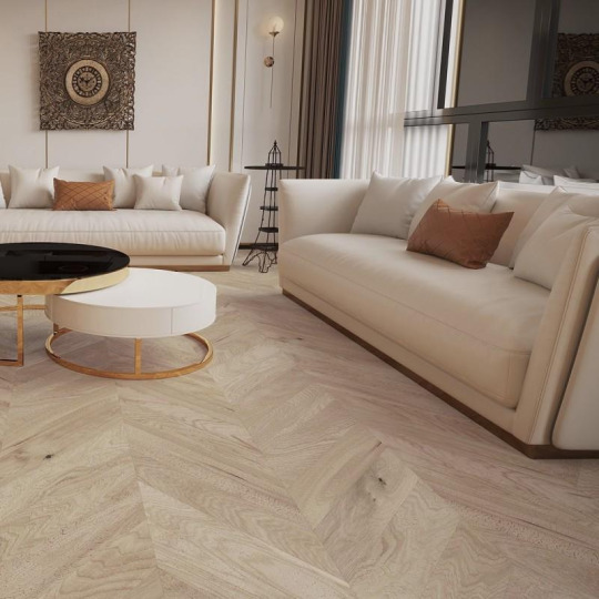 Паркет ёлка Barlinek Шеврон Дуб Bianco - фото 3