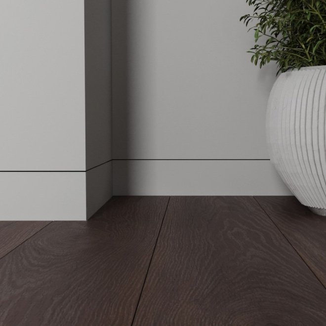 Плинтус Luxury Wood Decor Invisible™ Скрытый чёрный муар / RAL 9005 - фото 7