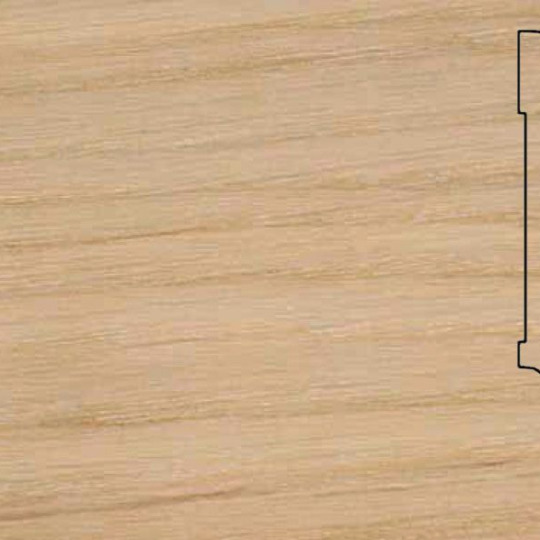 Плинтус Pedross 70х15 шпонированный - Дуб без покрытия - фото 1