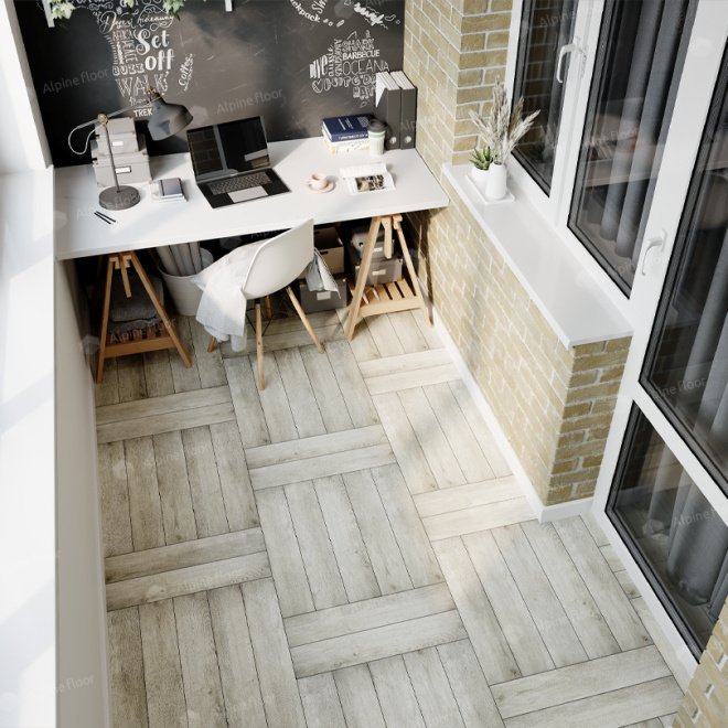 Кварц виниловый ламинат Alpine Floor Expressive Parquet ECO 10-5 Снежная Лавина - фото 3