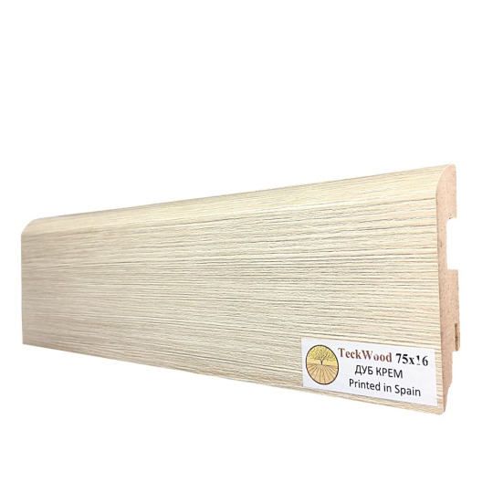 Плинтус TeckWood Цветной 100х16 Дуб Крем - фото 1